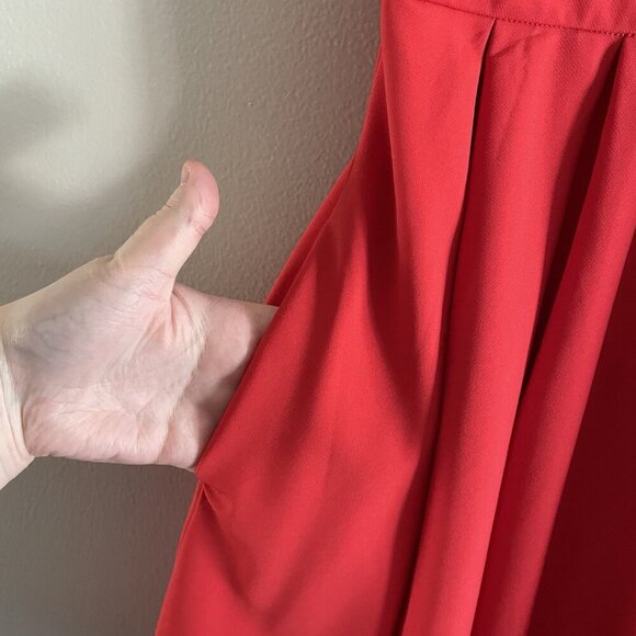 Lulus Women XS Red Pockets Here For The Party Sleeveless Mini Skater Dress NWT - Picture 8 of 12